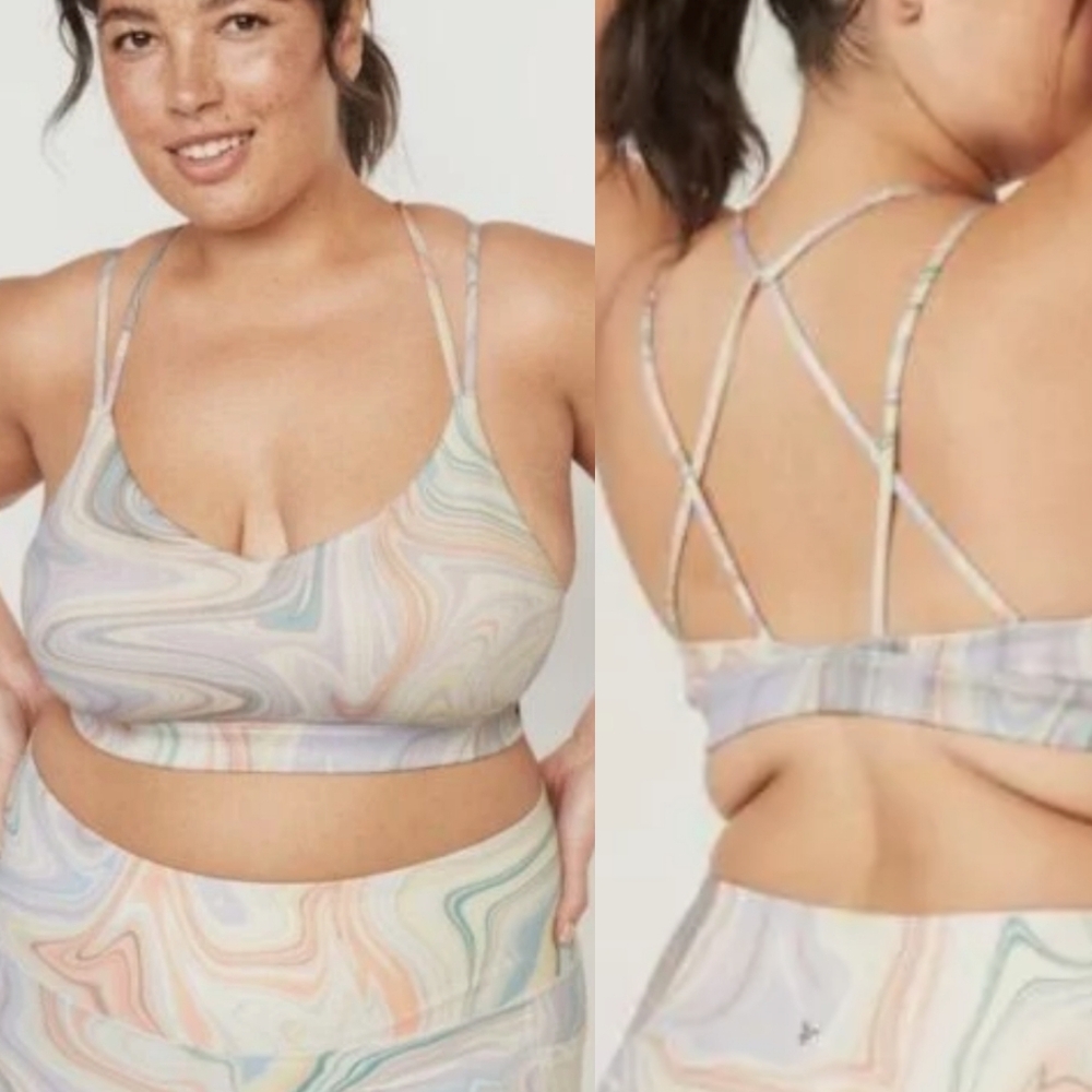 Old Navy Active Sports Bra In Swirl Pop Size 4X